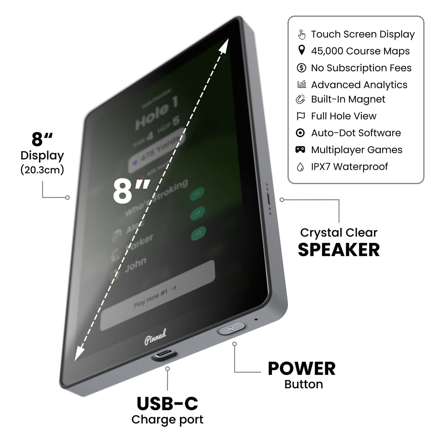 Pinned Golf The Caddy GPS Tablet