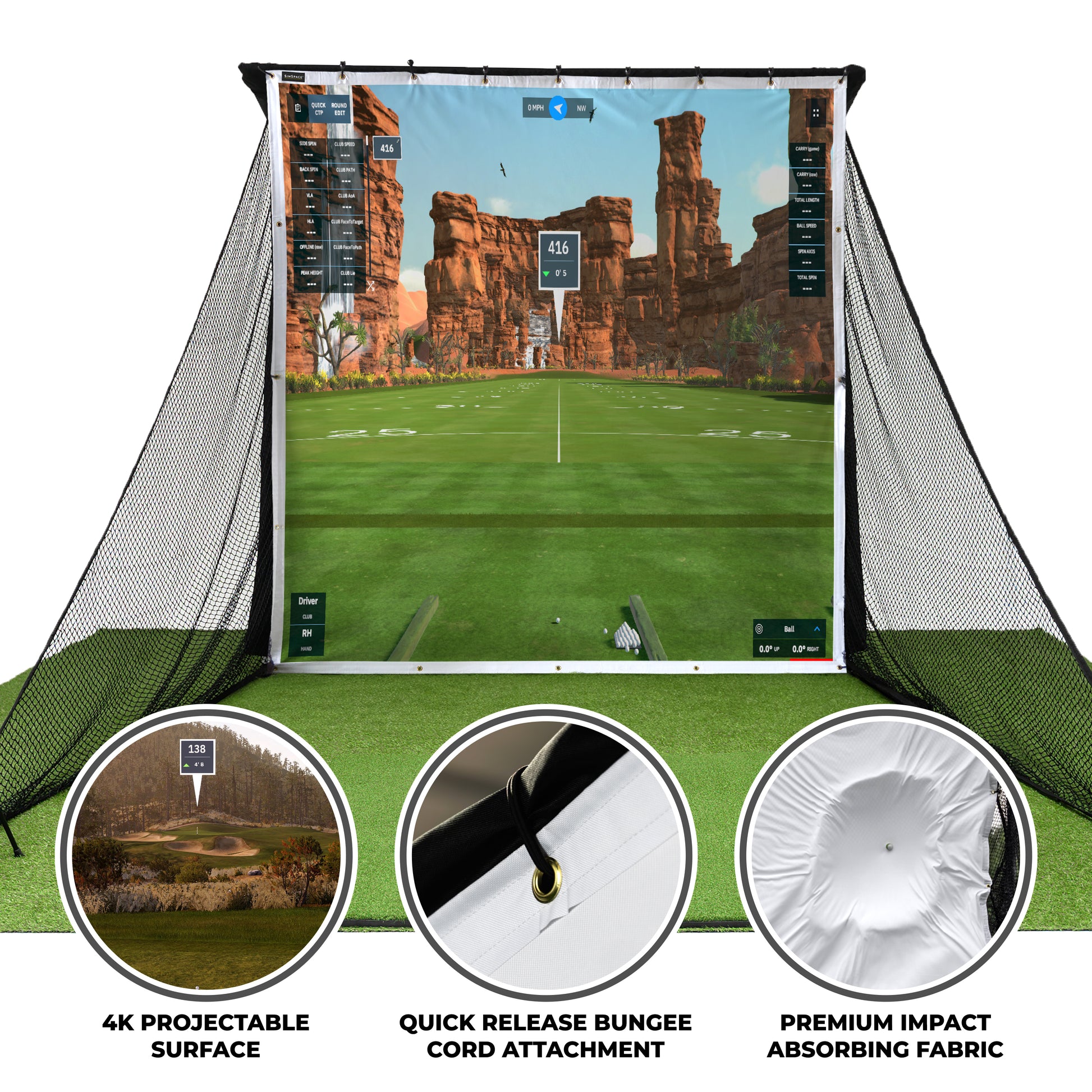 Sim Space Deluxe Home Driving Net Impact Screen - My Store
